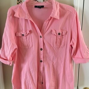 Pink Style and Company Cotton Blouse Size 1X